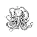 humanoid Octopus tattoo design idea