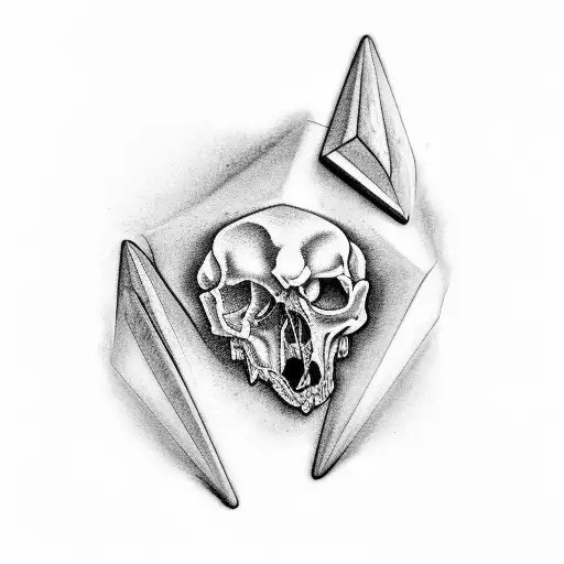 sand with bone tattoo design idea