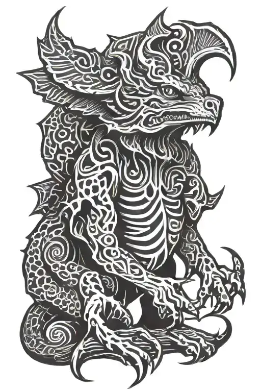 cryptid tattoo design idea