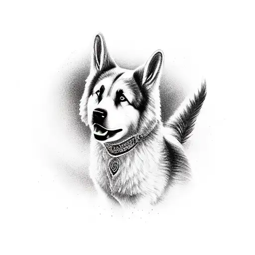 centrál asian shepherd tattoo design idea