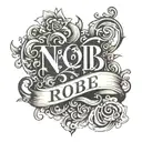 rob name written tattoo design idea