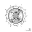 A mesmerizing mandala design incorporating various ocean creatures like turtles, dolphins, and seahorses tattoo design idea