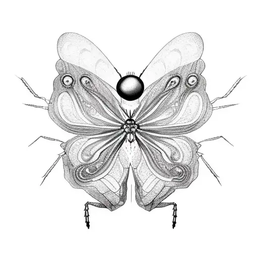 Spider shaped like a butterfly  tattoo design idea