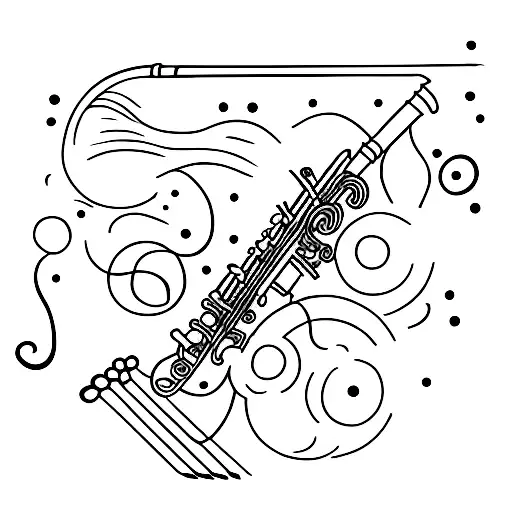 clarinet tattoo design idea