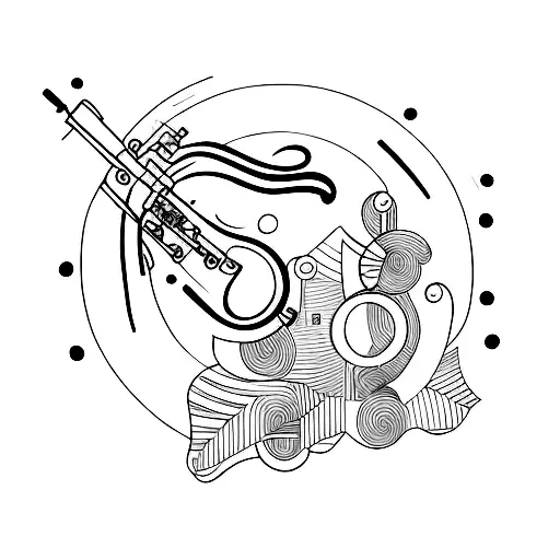 clarinet tattoo design idea