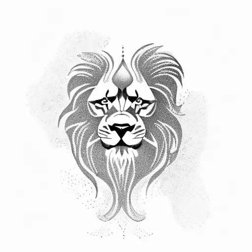 Czech Lion with ukraine coast of arm  in heart  tattoo design idea
