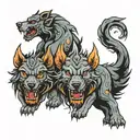 cerberus tattoo design idea