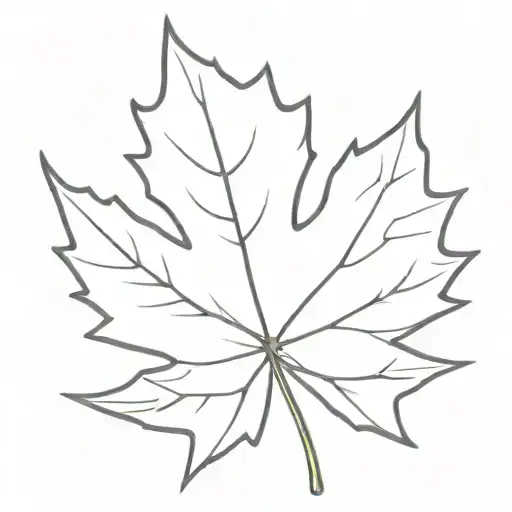 maple leaf tattoo design idea