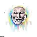 Sad mask and happy mask tattoo design idea