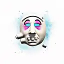 Sad mask and happy mask tattoo design idea