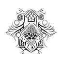 Slavic forest tattoo design idea