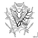 Slavic forest tattoo design idea