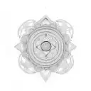 leg henna mandala style tattoo design idea