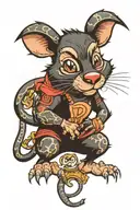 Tasmanian Devil loves betty boop tattoo design idea