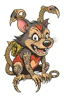 Tasmanian Devil loves betty boop tattoo design idea