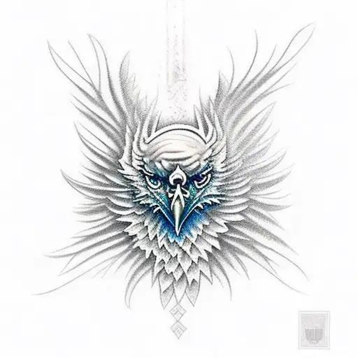 lsd eagle tattoo design idea