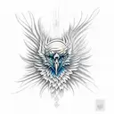 lsd eagle tattoo design idea
