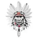 native american lsd tattoo design idea