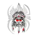 native american lsd tattoo design idea