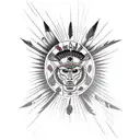 native american lsd tattoo design idea