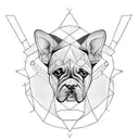 Dog river mirror  tattoo design idea