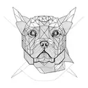 Dog river mirror  tattoo design idea