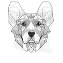 Dog river mirror  tattoo design idea