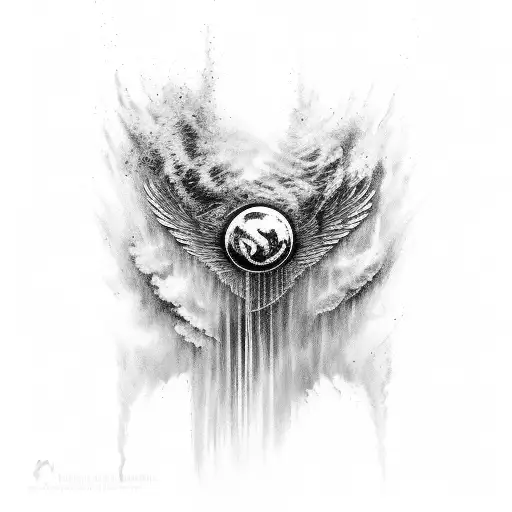 c130 in hurricane tattoo design idea