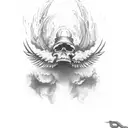 c130 in hurricane tattoo design idea