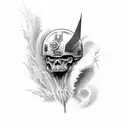 c130 in hurricane tattoo design idea