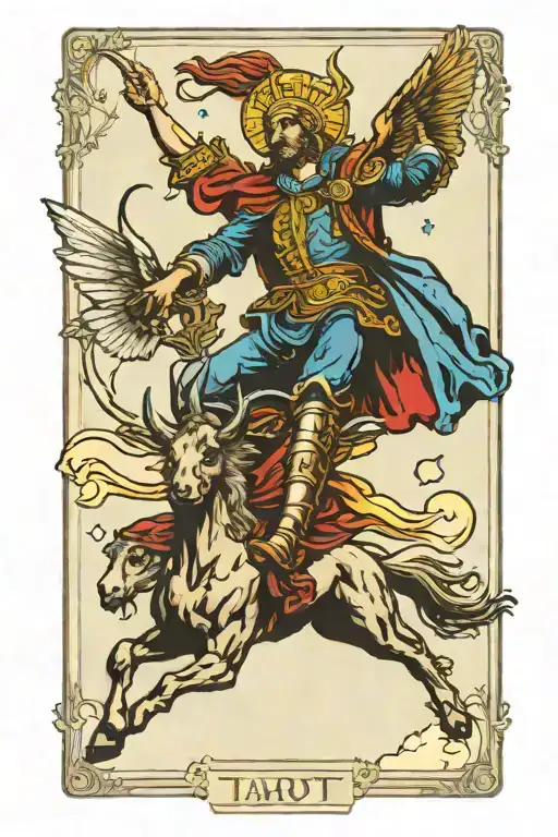 tarot card replacing the fool with icarus falling from sky tattoo design idea