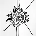 Please draw me a minimalist, fine line tattoo design that represents overcoming religious generational trauma tattoo design idea