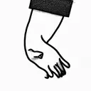 Please draw me a minimalist, fine line tattoo design that represents overcoming religious generational trauma tattoo design idea