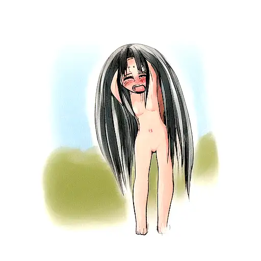 crying nude girl  tattoo design idea