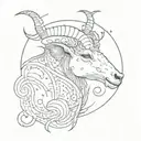 Aries constellation intertwined tattoo design idea