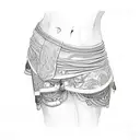 garter belt tattoo design idea