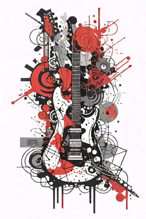 music, guitar, paramedic, tattoo design idea