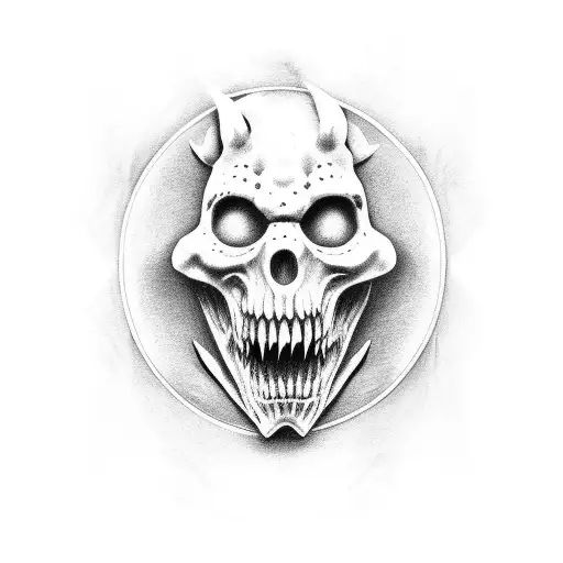 jason vorheese mask tattoo design idea
