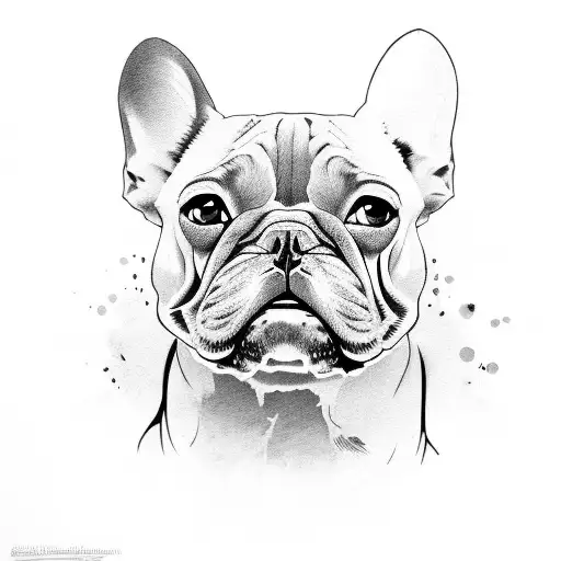 french bulldog and windranger dota 2 tattoo design idea