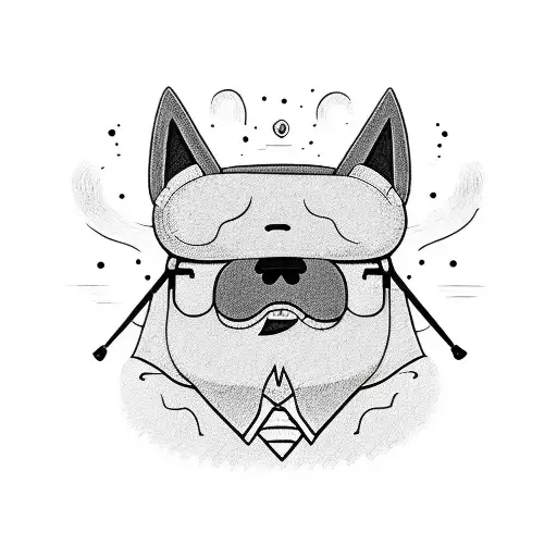 jake the dog from adventure time. psychedelic  tattoo design idea