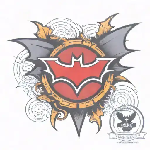 red Batman logo  tattoo design idea