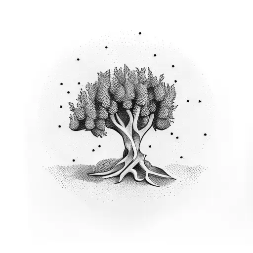 olive tree for man tattoo design idea