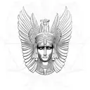 goddess isis tattoo design idea