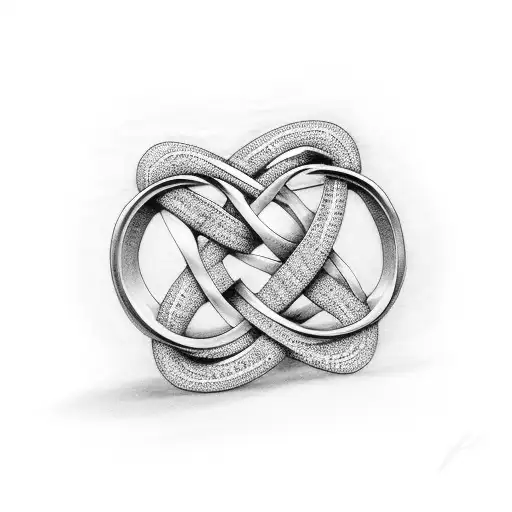 Infinity Symbol with Wedding Rings tattoo design idea