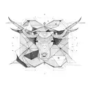 constellation of taurus and capricorn tattoo design idea