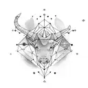constellation of taurus and capricorn tattoo design idea