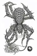 Best spider crawling tattoo design idea