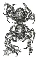 Best spider crawling tattoo design idea