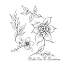 upper forearm tattoo with these “October 8, 1922” and “March 21, 1945” both are my grandma’s birthday. Small and minimal tattoo design idea