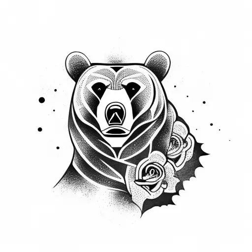 Bear Skull tattoo design idea
